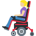 👩🏼‍🦼 woman in motorized wheelchair: medium-light skin tone display on Twitter